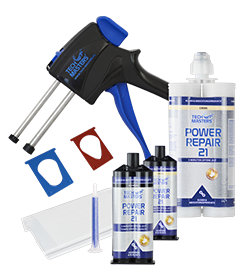 ADESIVO BICOMPONENTE METACRILATO POWER REPAIR 21 PRP 21 COLOR CREME .